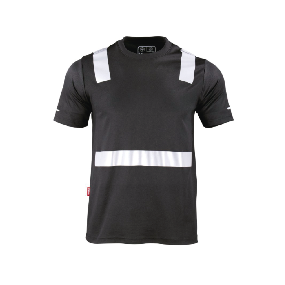 POLERA HIBRIDA CINTA REFLECTIVA MANGA CORTA